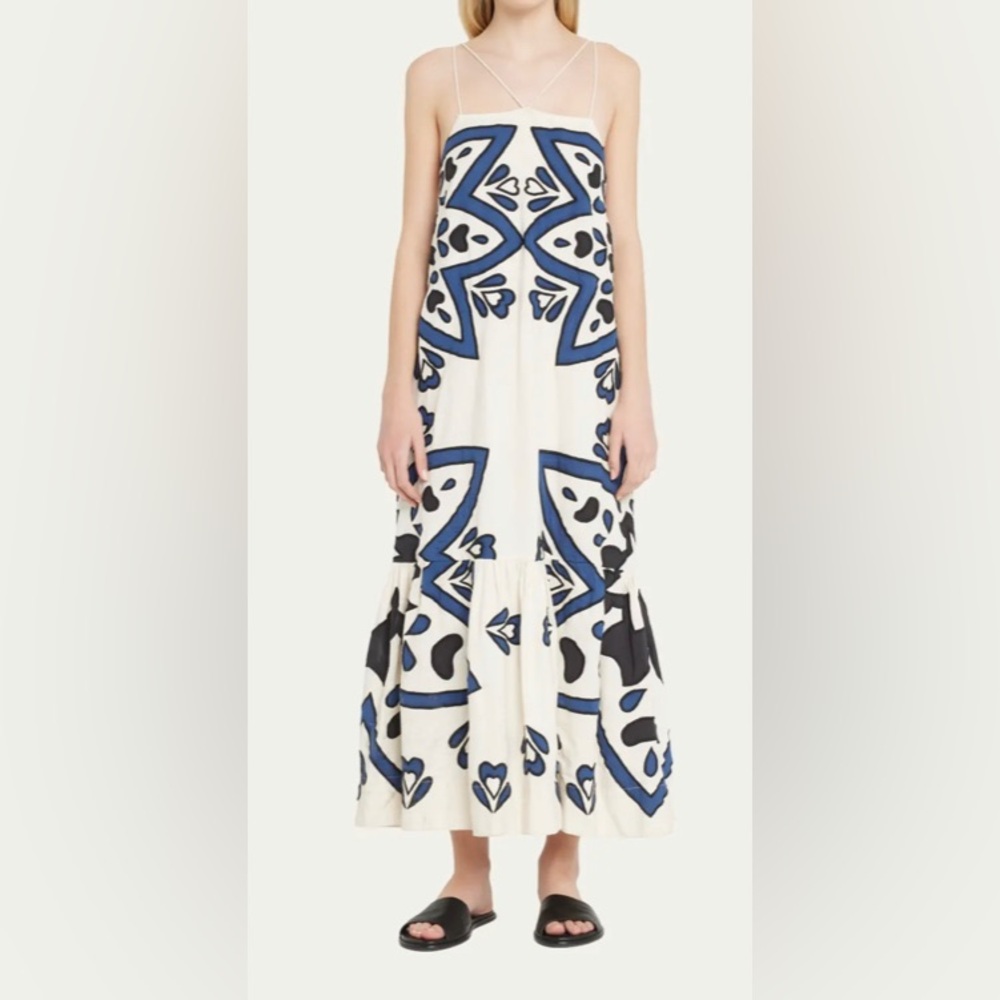 Sea New York Blue and White Maxi Dress